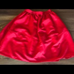 Red midi skirt